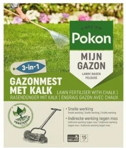 Pokon Gazonmest Met Kalk - 2kg - Mest - Geschikt Voor 30m² - 120 Dagen Voeding -Tuinverzorgings Winkel 1022x1200