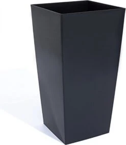 Prosperplast Kunststof Urbi Bloempot/plantenpot Met Binnenpot Antraciet 40 X 40 X 75 Cm - 37/91,5 Liter - Hoge Vierkante Bloempotten -Tuinverzorgings Winkel 1043x1200 1