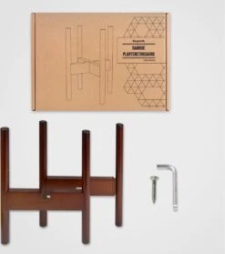 LifeGoods Planten Standaard - Uitschuifbare Bloempothouder - 20 Tot 30 Cm - Donker Bamboe -Tuinverzorgings Winkel 1064x1200