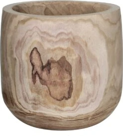 Mica Decorations Pia Bloempot - H31 X Ø31 Cm - Paulownia Hout - Lichtbruin -Tuinverzorgings Winkel 1080x1200