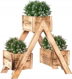 Merkloos Springos Bloembak | Bloembakken Voor Buiten | Plantenladder | 47 X 22 X 42 CM