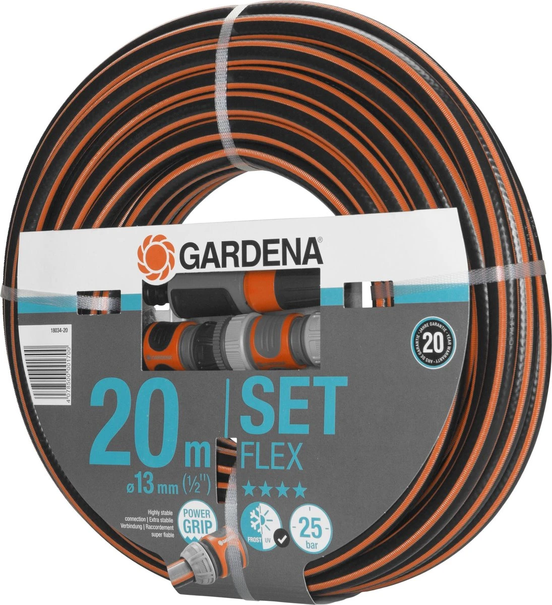 GARDENA - Comfort FLEX - 6-delige Tuinslangset Tuinslang - 20 Meter - 13 Mm 7 GARDENA - Comfort FLEX - 6-delige Tuinslangset Tuinslang - 20 Meter - 13 Mm - Afbeelding 5