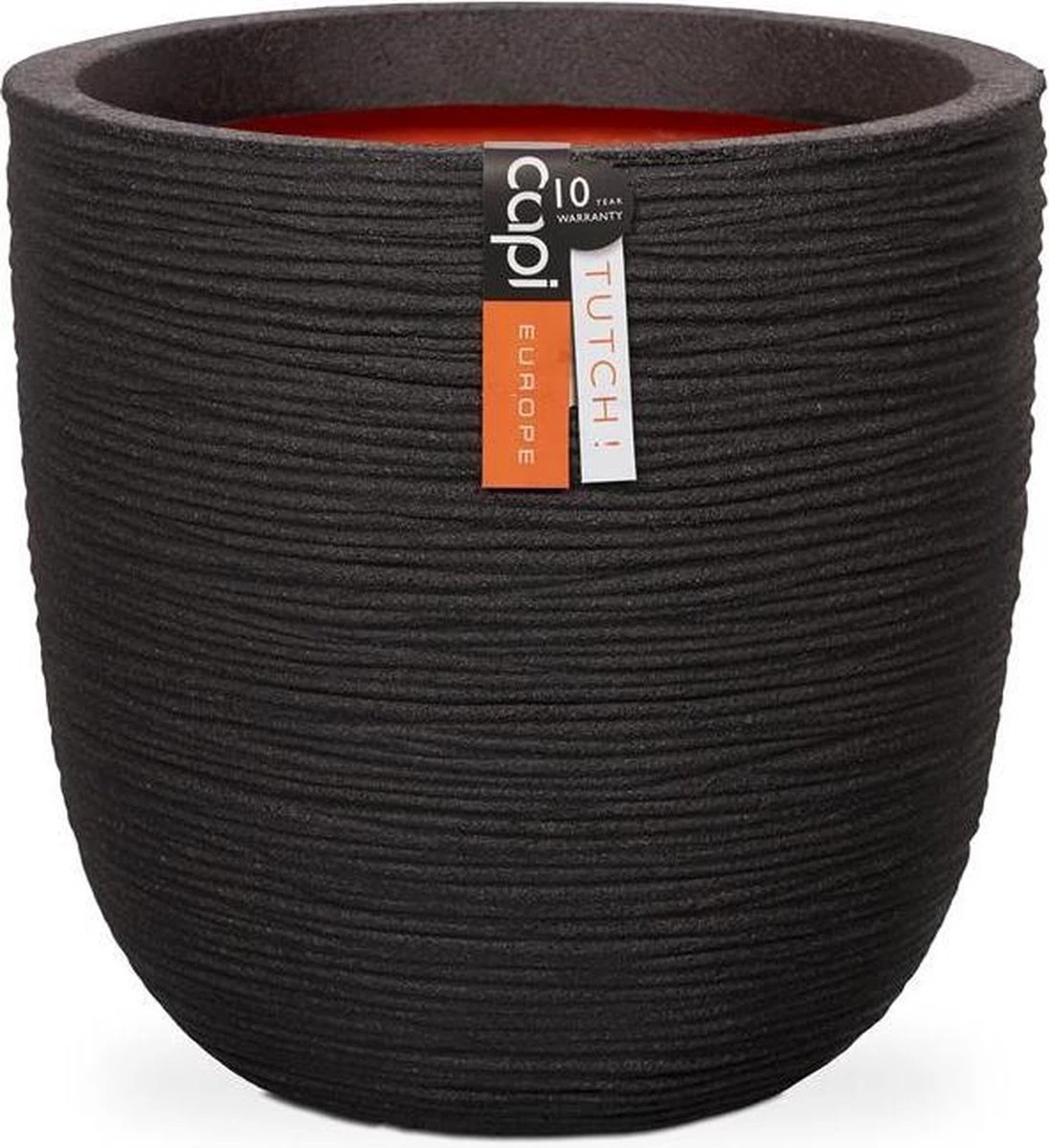 Capi Europe - Bloempot Bol Rib NL - 54x52 - Zwart - Voor Binnen En Buiten - KBLR935 8 Capi Europe - Bloempot Bol Rib NL - 54x52 - Zwart - Voor Binnen En Buiten - KBLR935 - Afbeelding 6