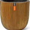 Capi Europe - Bloempot Bol Groove XL - 33x35 - Goud - Bloempot Voor Binnen - Opening ⌀28 - GVGB932 2 Capi Europe - Bloempot Bol Groove XL - 33x35 - Goud - Bloempot Voor Binnen - Opening ⌀28 - GVGB932 -Tuinverzorgings Winkel 1098x1200