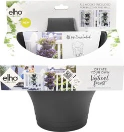 Elho Corsica Vertical Forest 24 - Bloempot Voor Balkonbuiten - Ø 26.7 X H 29.7 Cm - Zwart/Antraciet -Tuinverzorgings Winkel 1126x1200 2