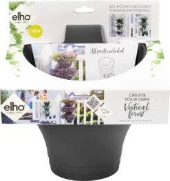 Elho Corsica Vertical Forest 24 - Bloempot Voor Balkonbuiten - Ø 26.7 X H 29.7 Cm - Zwart/Antraciet -Tuinverzorgings Winkel 1127x1200 1
