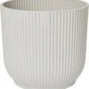 Elho Vibes Fold Rond 30 - Bloempot Voor Binnen - Ø 29.5 X H 27.2 Cm - Zijdewit -Tuinverzorgings Winkel 1130x1200