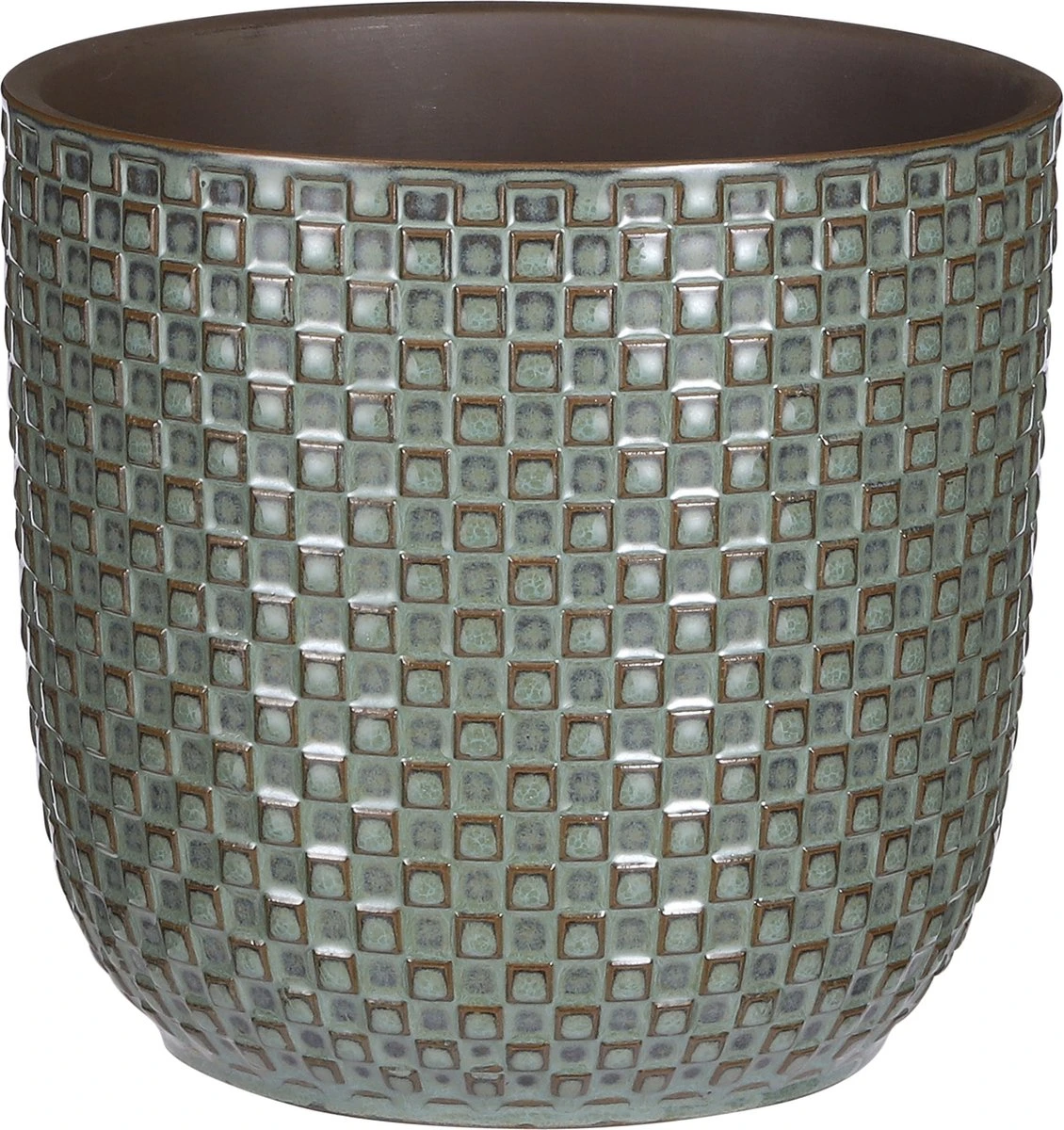 Mica Decorations Daan Bloempot - H17,5 X Ø19 Cm - Groen 3 Mica Decorations Daan Bloempot - H17,5 X Ø19 Cm - Groen