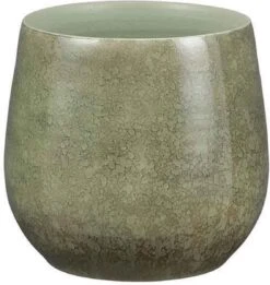 Mica Decorations Oliver Bloempot - H22 X Ø24 Cm - Terracotta - Groen -Tuinverzorgings Winkel 1136x1200