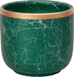 Bloempotten Binnen - Keramiek - Gouden Rand - Bloempot Buiten - Afvoergat 24 Cm - Groen – Groot -Tuinverzorgings Winkel 1155x1200