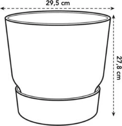Elho Greenville Rond 30 - Grote Bloempot Voor Buiten - Gemaakt Van Gereycled Plastic - Ø 29.5 X H 27.8 Cm - Blad Groen -Tuinverzorgings Winkel 1168x1200 3