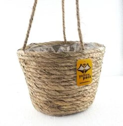 Merkloos Plantenhanger 18x15cm Naturel | Hangende Mand | Handgemaakt | Planten-houder / Hang-plant | Planten Accessoires | Hangmand -Tuinverzorgings Winkel 1172x1200 2