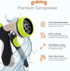 Goliving Tuinslang Flexibel - 30 Meter - Uitrekbare Tuinslang Sproeier - Tuinsproeier - Zwart - Acht Standen - Met Opbergtas -Tuinverzorgings Winkel 1180x1200 2