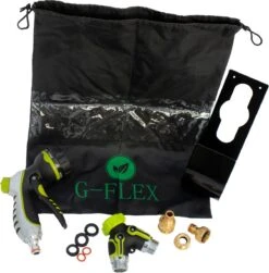 G-Flex Flexibele Tuinslang - Waterslang - 8 Verschillende Sproeistanden - Inclusief Opbergtas/splitter/Koppelstuk/Houder/Rubbers - 30 Meter -Tuinverzorgings Winkel 1181x1200