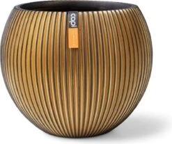 Capi Europe - Vaas Bol Groove XL - 39x33 - Goud - Bloempot Voor Binnen - Opening ⌀24 - GVGB270 -Tuinverzorgings Winkel 1200x1007 6