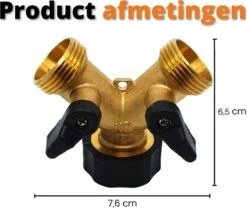 Horvitus Waterverdeler 2 Weg - Y Stuk Kraan Splitter - Voor Europese Kranen - Messing -Tuinverzorgings Winkel 1200x1009 1