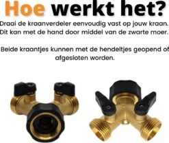 Horvitus Waterverdeler 2 Weg - Y Stuk Kraan Splitter - Voor Europese Kranen - Messing -Tuinverzorgings Winkel 1200x1009 2