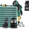 IBright Extra Sterke Uitrekbare Tuinslang - Flexibel - 15 Meter - Inclusief Opbergtas ,Sproeier ,Koppelstuk En Ophanghaak - Groen 2 IBright Extra Sterke Uitrekbare Tuinslang - Flexibel - 15 Meter - Inclusief Opbergtas ,Sproeier ,Koppelstuk En Ophanghaak - Groen -Tuinverzorgings Winkel 1200x1065