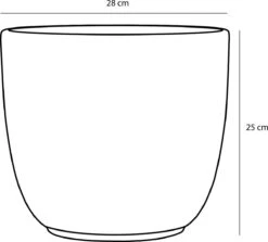 Mica Decorations Tusca Bloempot - H25 X Ø28 Cm - Mat - Zwart -Tuinverzorgings Winkel 1200x1084 3
