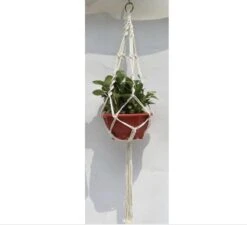 Merkloos Plantenhanger Macramé - Luxe Gevlochten Touw Katoen - 1 Stuk - Plantenpot Ophangen - Planthanger -Tuinverzorgings Winkel 1200x1095 3