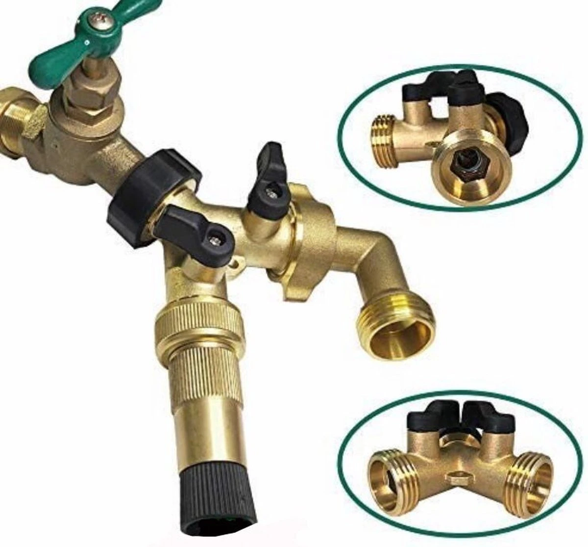 Y Stuk Kraan Splitter – Aanvoer Y Stuk Voor Wasmachine - Waterverdeler - Buitenkraan - Waterverdeler 2 Weg – Messing - 5 Y Stuk Kraan Splitter – Aanvoer Y Stuk Voor Wasmachine - Waterverdeler - Buitenkraan - Waterverdeler 2 Weg – Messing - - Afbeelding 3