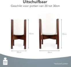 LifeGoods Planten Standaard - Uitschuifbare Bloempothouder - 20 Tot 30 Cm - Donker Bamboe -Tuinverzorgings Winkel 1200x1130 3