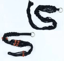 4 Stuks Zwarte Macrame Plantenhangers - Boho Handgeweven Katoen Hangpot Voor Binnen/Buiten - Hangende Bloempot Met Kralen - Macramé Touw/Koord Hangplant Houder - Bohemian Wandhanger Decoratie - Plant Hanger - Verticale Tuin Bloempothouder Planthanger -Tuinverzorgings Winkel 1200x1134