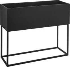 Atmosphera Staande Plantenbak Metaal Zwart 2-delig -Tuinverzorgings Winkel 1200x1140