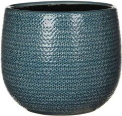 Mica Decorations Gabriel Bloempot - H20 X Ø25 Cm - Keramiek - Blauw -Tuinverzorgings Winkel 1200x1143 3