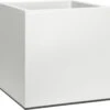 Elho Vivo Matt Finish Vierkant Wielen 40 - Grote Plantenbak Voor Binnen & Buiten - Gemaakt Van Gereycled Plastic - L 39 X W 39 X H 41 Cm - Wit -Tuinverzorgings Winkel 1200x1148 2