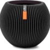 Capi Europe - Vaas Bol Groove - 29x26 - Zwart - Bloempot Voor Binnen - BGVBL104 -Tuinverzorgings Winkel 1200x1166 2