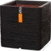 Capi Europe - Bloempot Vierkant Rib NL - 30x30x30 - Zwart - Voor Binnen En Buiten - KBLR902 -Tuinverzorgings Winkel 1200x1167 2