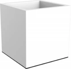 Elho Vivo Matt Finish Vierkant Wielen 40 - Grote Plantenbak Voor Binnen & Buiten - Gemaakt Van Gereycled Plastic - L 39 X W 39 X H 41 Cm - Wit -Tuinverzorgings Winkel 1200x1171 2