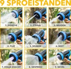 Complete Set Tuinslang Van 30 Meter Met Flexibel Ontwerp – Sproeikop Met 9 Standen – Licht In Gewicht & Makkelijk Opbergen – Uitrekbare Slang - 16 Complete Set Tuinslang Van 30 Meter Met Flexibel Ontwerp – Sproeikop Met 9 Standen – Licht In Gewicht & Makkelijk Opbergen – Uitrekbare Slang - -Tuinverzorgings Winkel 1200x1177 1