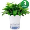 SKYARD® 3 Stuks Zelfwaterende Bloempot Maat M – Milieuvriendelijk Watergeefsysteem Kamerplanten – Zelfwatergevende Pot – Bloempot Met Waterreservoir – Selfwatering Pot – Wit -Tuinverzorgings Winkel 1200x1177 3
