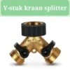 Y Stuk Kraan - Kraan Splitter - Waterverdeler - Buitenkraan - Waterverdeler 2 Weg – Messing - Afzonderlijk Af Te Sluiten -Tuinverzorgings Winkel 1200x1178