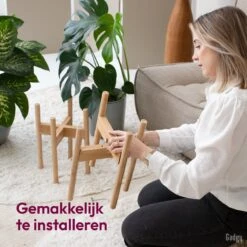 Gadgy Bamboe Plantenstandaard 2 St - Plantentafel - Plantentafeltje Voor Binnen - Plantenrek - Uitschuifbaar - Hout - Ø 20 Tot 30 Cm -Tuinverzorgings Winkel 1200x1199 5