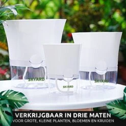 SKYARD® 3 Stuks Zelfwaterende Bloempot Maat M – Milieuvriendelijk Watergeefsysteem Kamerplanten – Zelfwatergevende Pot – Bloempot Met Waterreservoir – Selfwatering Pot – Wit -Tuinverzorgings Winkel 1200x1200 1070