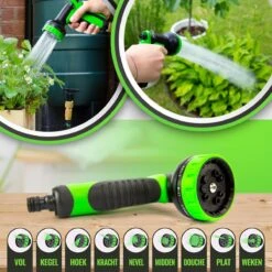 MD-Goods ® Super Sterk Uitrekbare Tuinslang Tot 30 Meter + GRATIS Tas En Koppelstuk - Tuinsproeier - Tuin Besproeien - Waterslang - Sproeikop - Groen - Flexibel Elastisch -Tuinverzorgings Winkel 1200x1200 304