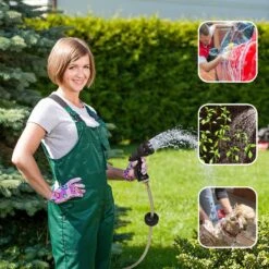 Buxibo - Wandslangenbox 20 Meter + 2 Meter - Tuinslang Met Haspel - 9 Sproei Standen - Slangenhouder 180° Draaibaar - Tuinslanghaspel Zwart+ Gratis Sproeier - Zwart -Tuinverzorgings Winkel 1200x1200 422