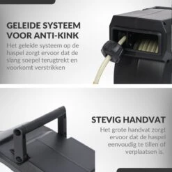 Buxibo - Wandslangenbox 20 Meter + 2 Meter - Tuinslang Met Haspel - 9 Sproei Standen - Slangenhouder 180° Draaibaar - Tuinslanghaspel Zwart+ Gratis Sproeier - Zwart -Tuinverzorgings Winkel 1200x1200 424