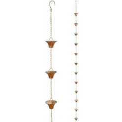 Esschert Design Regenketting 254 Cm Staal Koper -Tuinverzorgings Winkel 1200x1200 470