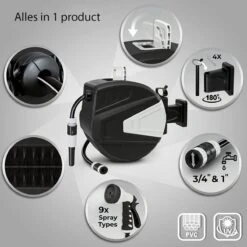 Sens Design Slanghaspel - Tuinslang Haspel - Automatisch - Zwart - 30m -Tuinverzorgings Winkel 1200x1200 727