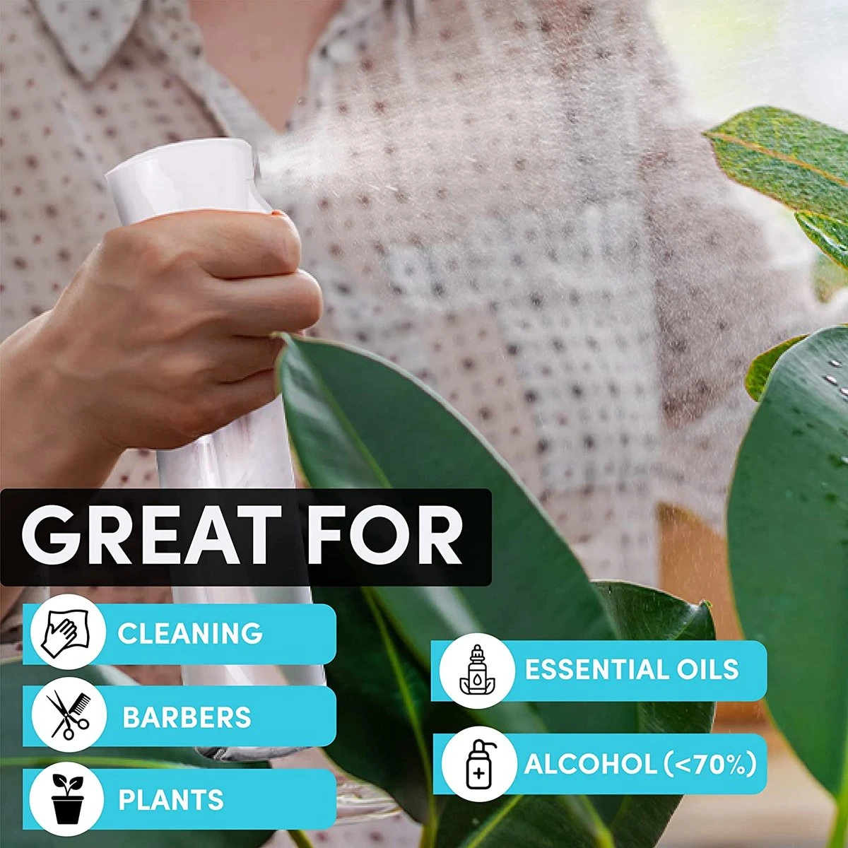 Allsa Mist Verstuiver - Mist Sprayer - Planten Spuit - Continuous Spray - Zwart 5 Allsa Mist Verstuiver - Mist Sprayer - Planten Spuit - Continuous Spray - Zwart - Afbeelding 3