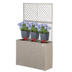 Casaria Polyrattan Bloembak – 3 Bakken Klimophek - Crème -Tuinverzorgings Winkel 1200x1200 796