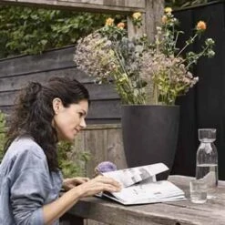 Capi Europe - Vaas Elegant Laag Smooth NL - 26x36 - Zwart - Voor Binnen En Buiten - KBL781 -Tuinverzorgings Winkel 1200x1200 855