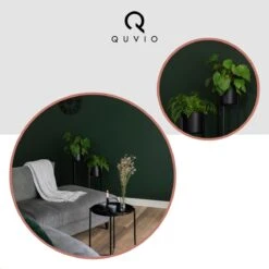 QUVIO Plantenstandaard Binnen - Inclusief Pot - Staande Plantenbak - Metaal - Bloempot - 22 X 22 X 60 Cm - Zwart -Tuinverzorgings Winkel 1200x1200 869