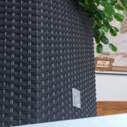 Prosperplast Kunststof Rato Rotan Bloempot/plantenpot Met Binnenpot Antraciet 40 Cm - Bloempotten Voor Binnen En Buiten -Tuinverzorgings Winkel 1200x1200 896