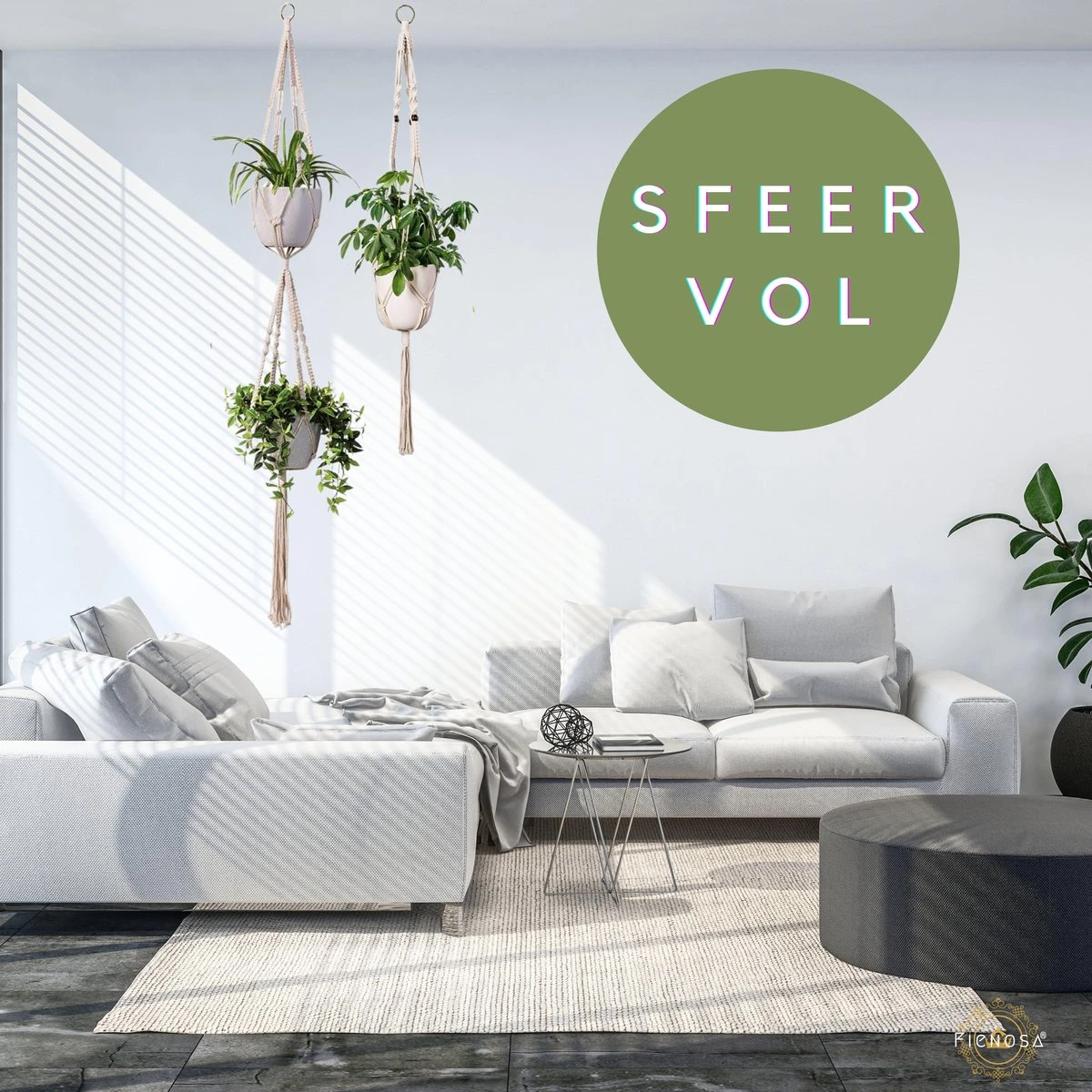 Plantenhanger Macrame Set Van 2 - Plantenhanger Met Ruimte Voor 3 Potten - Luxe Gevlochten Touw 100% Katoen - Duurzaam - Plantenbakken - Bloempotten - Macramé Stijl Hanger Voor Bloempotten - Hangpot - Fienosa 6 Plantenhanger Macrame Set Van 2 - Plantenhanger Met Ruimte Voor 3 Potten - Luxe Gevlochten Touw 100% Katoen - Duurzaam - Plantenbakken - Bloempotten - Macramé Stijl Hanger Voor Bloempotten - Hangpot - Fienosa - Afbeelding 4