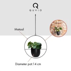 QUVIO Bloempot Hangend / Bloempotten Voor Binnen / Bloempotten / Bloempot Binnen / Bloempot Met Ophanghaak - Metaal 19 QUVIO Bloempot Hangend / Bloempotten Voor Binnen / Bloempotten / Bloempot Binnen / Bloempot Met Ophanghaak - Metaal -Tuinverzorgings Winkel 1200x1200 938